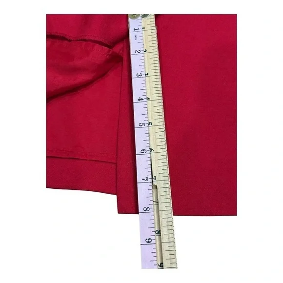 Laura Plus Petites Skirt Womens 20 Petite Red Pencil Lined Stretch Back Zip - Picture 7 of 7